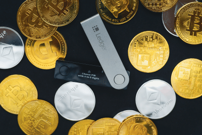 image of a hardware crypto wallet